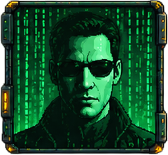 NEO in the orbital command hologram